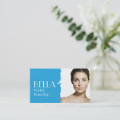 Carte De Visite Spa de massage facial dermatologue de peau claire (Debout devant)