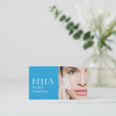 Carte De Visite Spa de massage facial dermatologue de peau claire (Debout devant)