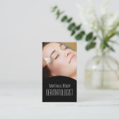 Carte De Visite Spa de massage facial dermatologue de peau claire (Debout devant)