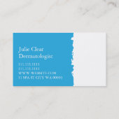 Carte De Visite Spa de massage facial dermatologue de peau claire (Dos)