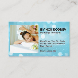Carte De Visite Spa de massage   Service de relaxation