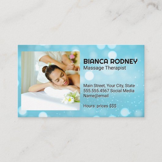 Carte De Visite Spa de massage | Service de relaxation (Devant)