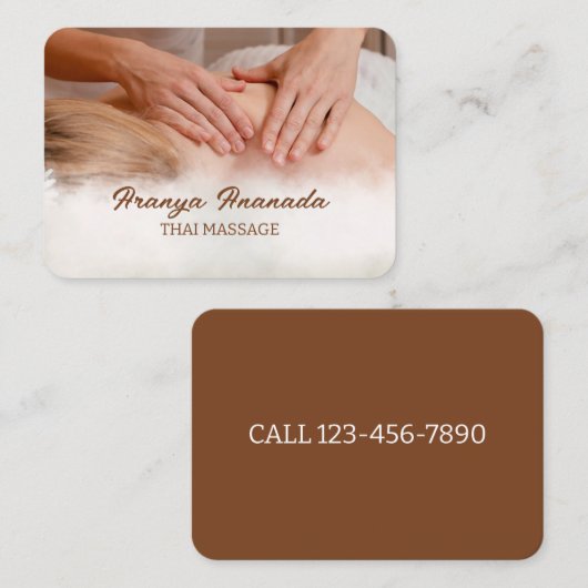 Carte De Visite Spa de massage thaïlandais (Devant / Derrière)
