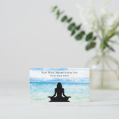 Carte De Visite Spa de méditation de Mindfulness de coucher du (Debout devant)