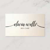 Carte De Visite Spa de Salon de calligraphie jaune brillant (Devant)