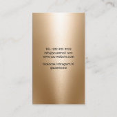 Carte De Visite Spa de salon de ciseaux à fleurs d'or violet (Dos)