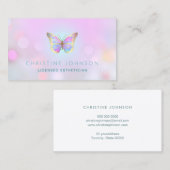 Carte De Visite spa de salon esthétique papillon (Devant / Derrière)