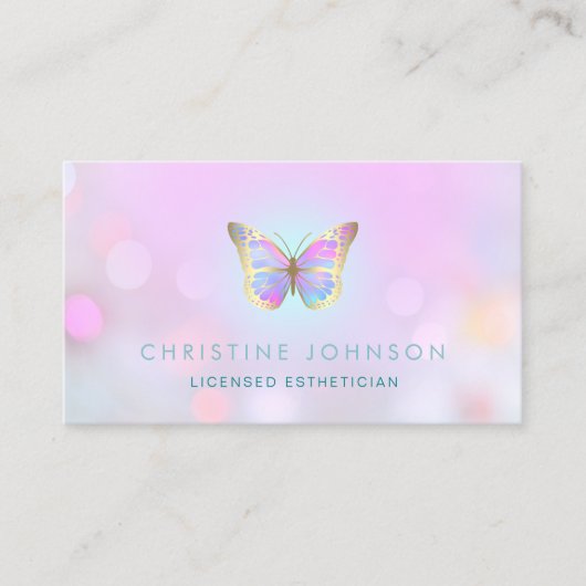 Carte De Visite spa de salon esthétique papillon (Devant)