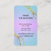 Carte De Visite Spa de salon violet pour ciseaux dorés (Dos)