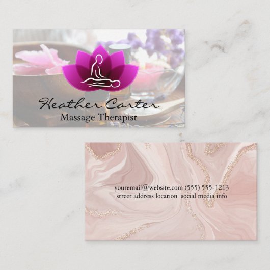 Carte De Visite Spa de santé | Centre de massage (Devant / Derrière)