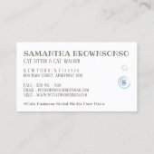 Carte De Visite Spa de soins pour animaux de compagnie Salon assis (Dos)