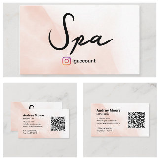 Carte De Visite Spa d'esthéticienne à l'aquarelle