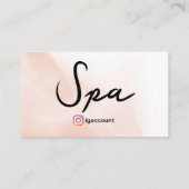Carte De Visite Spa d'esthéticienne à l'aquarelle (Dos)