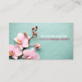 Carte De Visite Spa d'orchidée Salon Aromathérapie Massage (Devant)