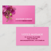 Carte De Visite Spa d'orchidée Salon Aromathérapie Massage (Devant / Derrière)