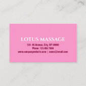 Carte De Visite Spa d'orchidée Salon Aromathérapie Massage (Dos)