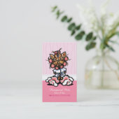 Carte De Visite Spa du chien Yorkie Pink (Debout devant)