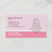 Carte De Visite Spa du chien Yorkie Pink (Dos)