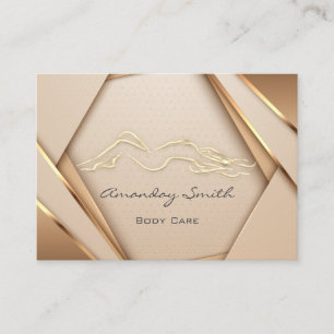 Carte De Visite SPA du logo de soins du corps Gold rose