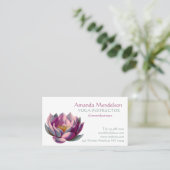 Carte De Visite Spa et forme physique d'instructeur de yoga (Debout devant)