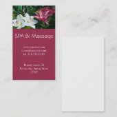 Carte De Visite SPA et massage (Devant / Derrière)