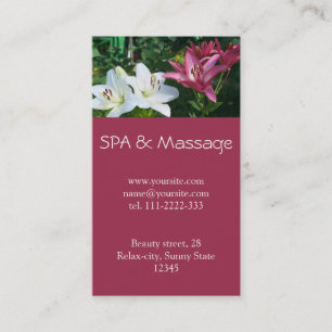 Carte De Visite SPA et massage