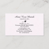 Carte De Visite *~* Spa et salon Aquarelle Abstraite Artsy Trendy (Dos)