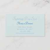 Carte De Visite Spa et salon du jour (Dos)