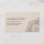 Carte de visite Spa externe Brown et crème (Dos)