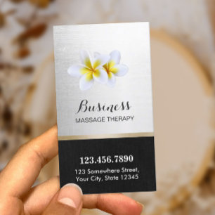 Carte De Visite Spa floral tropical de salon de thérapie de