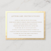 Carte De Visite Spa Gold Frame After Care pour Lash Extensions (Devant)