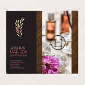 Carte De Visite Spa | Monogramme | Médecine holistique (Extérieur déplié)