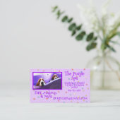 Carte de visite Spa personnalisé violet (Debout devant)
