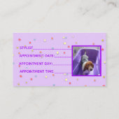 Carte de visite Spa personnalisé violet (Dos)