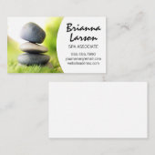 Carte De Visite Spa | Pierres empilées dans l'herbe (Devant / Derrière)