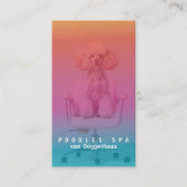 Carte de visite Spa Poodle rose (Devant)