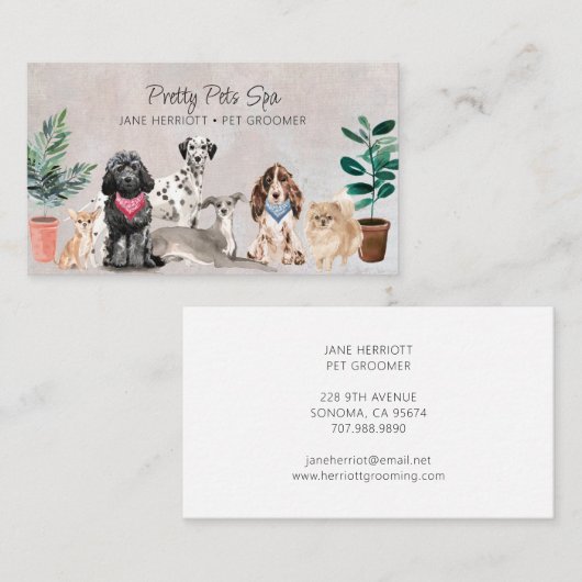 Carte De Visite Spa pour animaux de compagnie (Devant / Derrière)