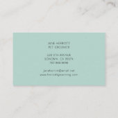 Carte De Visite Spa pour animaux de compagnie (Dos)