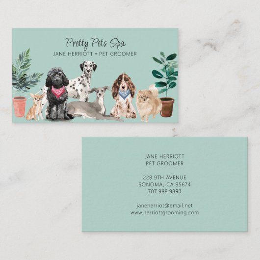 Carte De Visite Spa pour animaux de compagnie (Devant / Derrière)