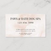 Carte De Visite Spa pour chien adorable Aquarelle Beige (Dos)