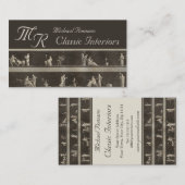 Carte De Visite Spa romain antique d'élégance, décorateur, (Devant / Derrière)