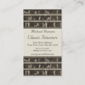 Carte De Visite Spa romain antique d'élégance, décorateur, (Dos)