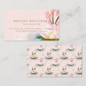 Carte De Visite Spa rose de méditation de yoga de Lotus de fleur (Devant / Derrière)