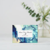 Carte De Visite *~* Spa & Salon Aquarelle Abstraite Artiste (Debout devant)