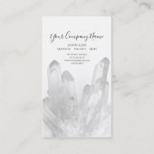 Carte De Visite Spa salon de cristaux noirs et blancs (Devant)