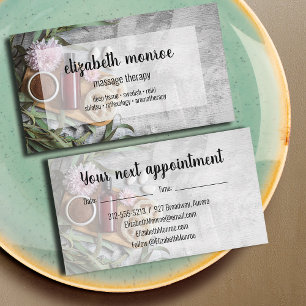 Carte De Visite Spa Salon Massage Thérapie Script