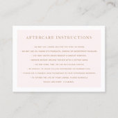 Carte De Visite Spa simple Pink After Care pour Lash Extensions (Devant)