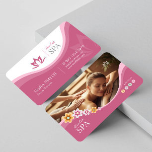 Carte De Visite Spa, Thérapeute de Beauté, Spa de Massage Corporel