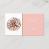 Carte De Visite Spa thérapeutique Yoga Succulent guérison QR Code (Devant)