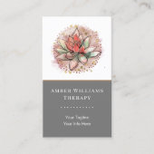 Carte De Visite Spa thérapeutique Yoga Succulent guérison QR Code (Devant)